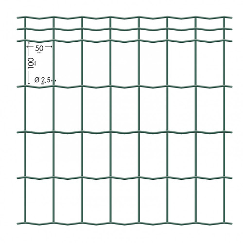 Grillage rouleau soudé Luxor nature vert, H.1.5 x L.20m, maille H.100 x l.50.8mm - Centrale Brico