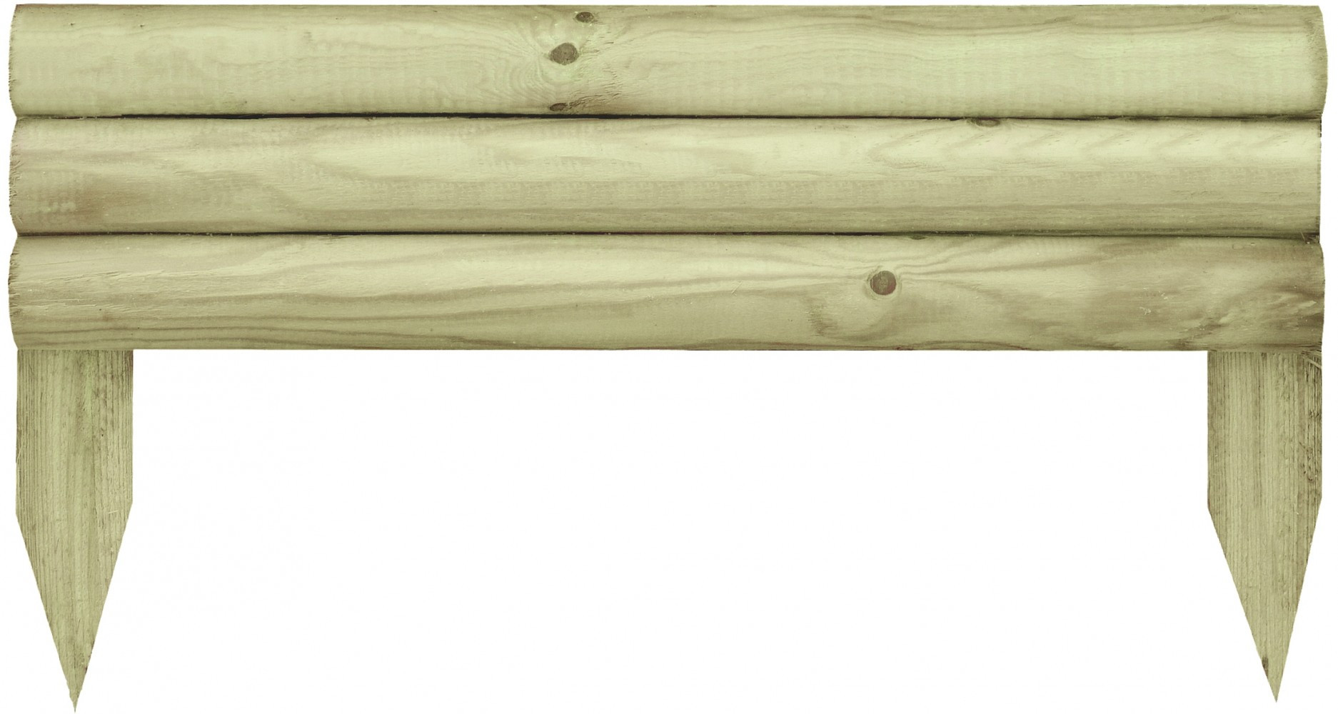 Bordure à planter Minitraverse bois naturel, H.30 x L.55 cm