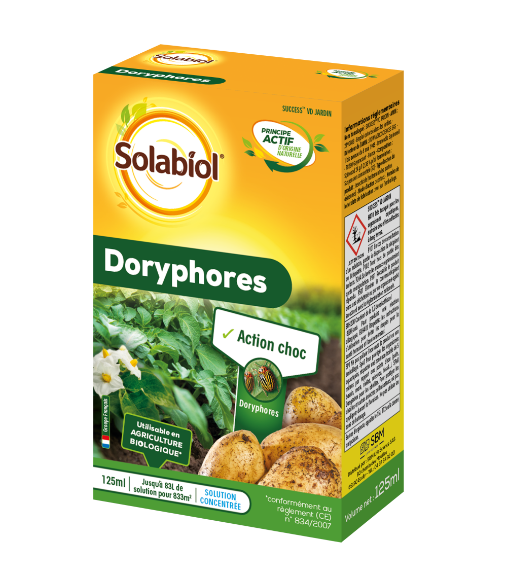 Traitement des insectes doryphores SOLABIOL, pour potager et verger, 125 ml