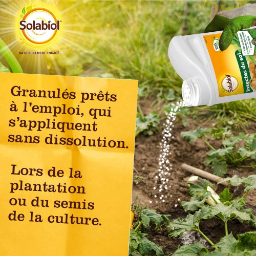 Traitement des insectes sol SOLABIOL, 600g granulés prêt à l'emploi - SOLABIOL