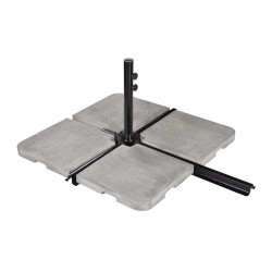 Dalle pour parasol excentré Seclin ton zinc, 22 kg de marque Centrale Brico, référence: J6728800