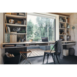 Chaise Oxford acacia noir - Centrale Brico