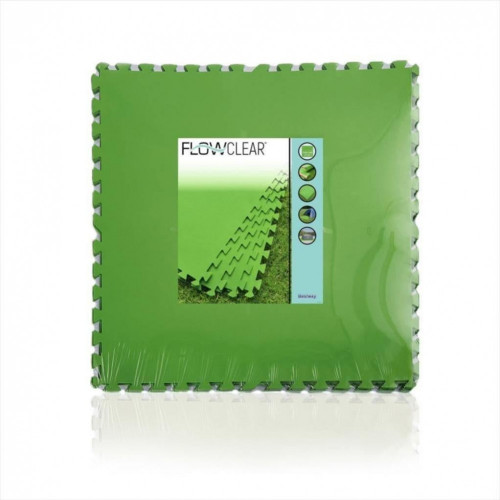 Lot de 9 dalles, L.78 x l.78 cm, vert - BESTWAY