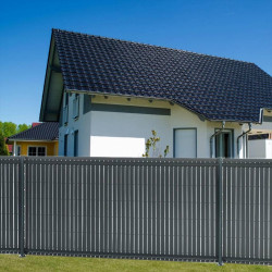 Kit lamelles occultantes rigides pvc, H.100 X L.250 cm anthracite, DIRICKX - DIRICKX