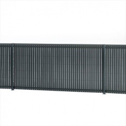 Kit lamelles occultantes rigides pvc, H.120 X L.250 cm anthracite, DIRICKX - DIRICKX