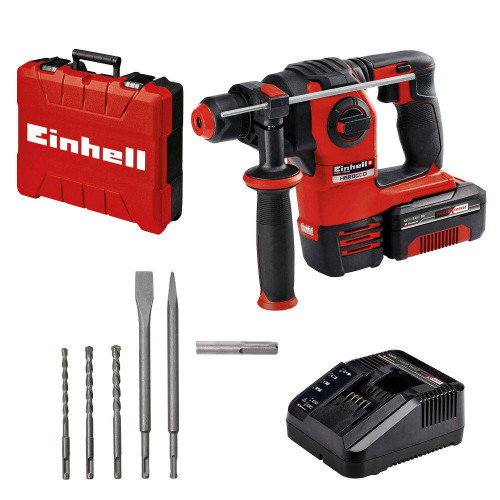 Marteau perforateur sans fil HEROCCO Kit +5 Accessoire (1x3,0Ah) - avec batterie - EINHELL 