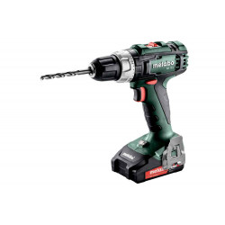 Perceuse visseuse 18 V BS 18 L - 2 x 2,0 Ah Li-Power, SC 30, coffret Metabox de marque Metabo, référence: B6776700