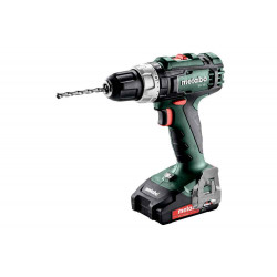 Perceuse à percussion 18 V SB 18 L - 2 x 2,0 Ah Li-Power, SC 30, coffret Metabox de marque Metabo, référence: B6780500