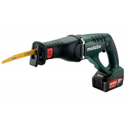 Scie sabre 18 V ASE 18 LTX - 2 x 5,2 Ah Li-Power, ASC 55, coffret metaBOX de marque Metabo, référence: B6794900