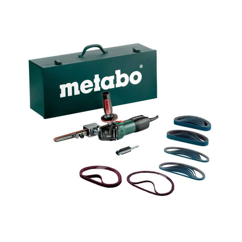 Lime à bande Inox BFE 9-20 - 950W - Coffret avec set d'accessoires - Metabo