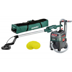 Ponceuse à bras LSV 5-225 - sac + aspirateur ASR 35 L ACP + 25 disques 225 mm P 120 - Metabo