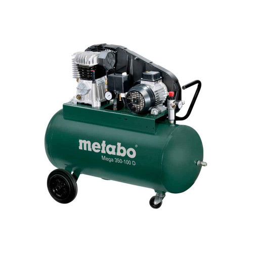 Compresseur Mega 350-100 D - débit effectif 220 l/min - Moteur triphasé - Metabo