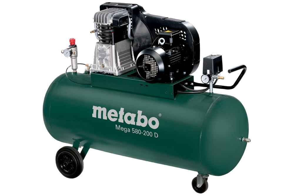Compresseur METABO Mega 580 200 D 3 kW 11 bar 200 Silencieux