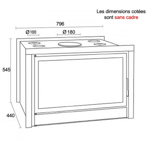 INSERT Classic Double Face C-180DF porte Battante - 13kW + ventilation 2 vitesses - TERMOFOC