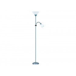Lampadaire avec liseuse Basic, 177 cm, blanc, 60 W de marque Centrale Brico, référence: B6388200