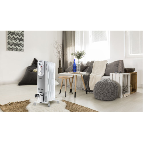 Radiateur bain d'huile ORSO - blanc 2000W - Supra