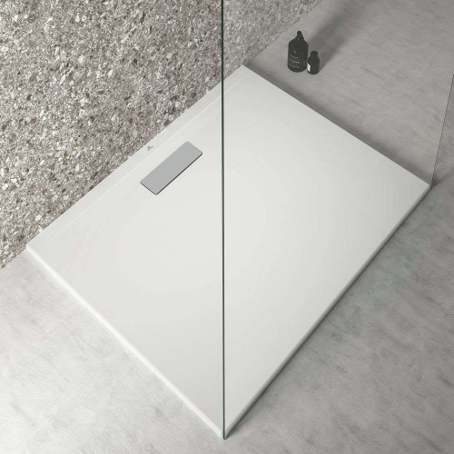 Receveur de douche rectangle ULTRAFLAT - 100x80 - Blanc mat - Acrylique - Ideal Standard