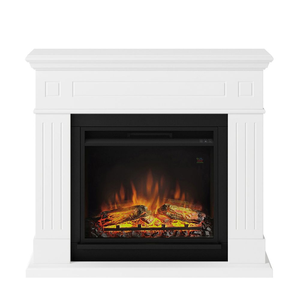 Cheminée électrique décorative "Larsen" Blanche - Powerflame