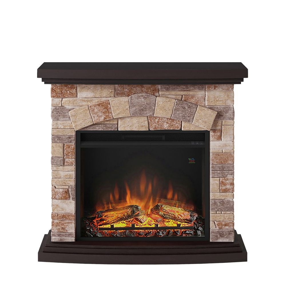 Cheminée électrique décorative "Tori" Pierre blanche - Powerflame