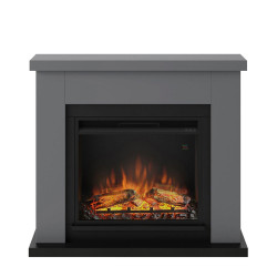 Cheminée électrique décorative "Frode" Gris foncé - Powerflame de marque TAGU, référence: B6877500