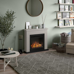 Cheminée électrique décorative "Frode" Beige - Powerflame - TAGU