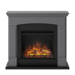 Cheminée électrique décorative "Helmi" Gris foncé - Powerflame de marque TAGU, référence: B6877900