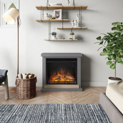 Cheminée électrique décorative "Hagen" Gris foncé - Powerflame - TAGU