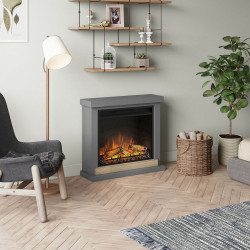 Cheminée électrique décorative "Hagen" Gris foncé - Powerflame - TAGU