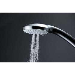 Pommeau de douche IDEALRAIN douchette ronde Ø 80 mm - 3 fonctions - Ideal Standard