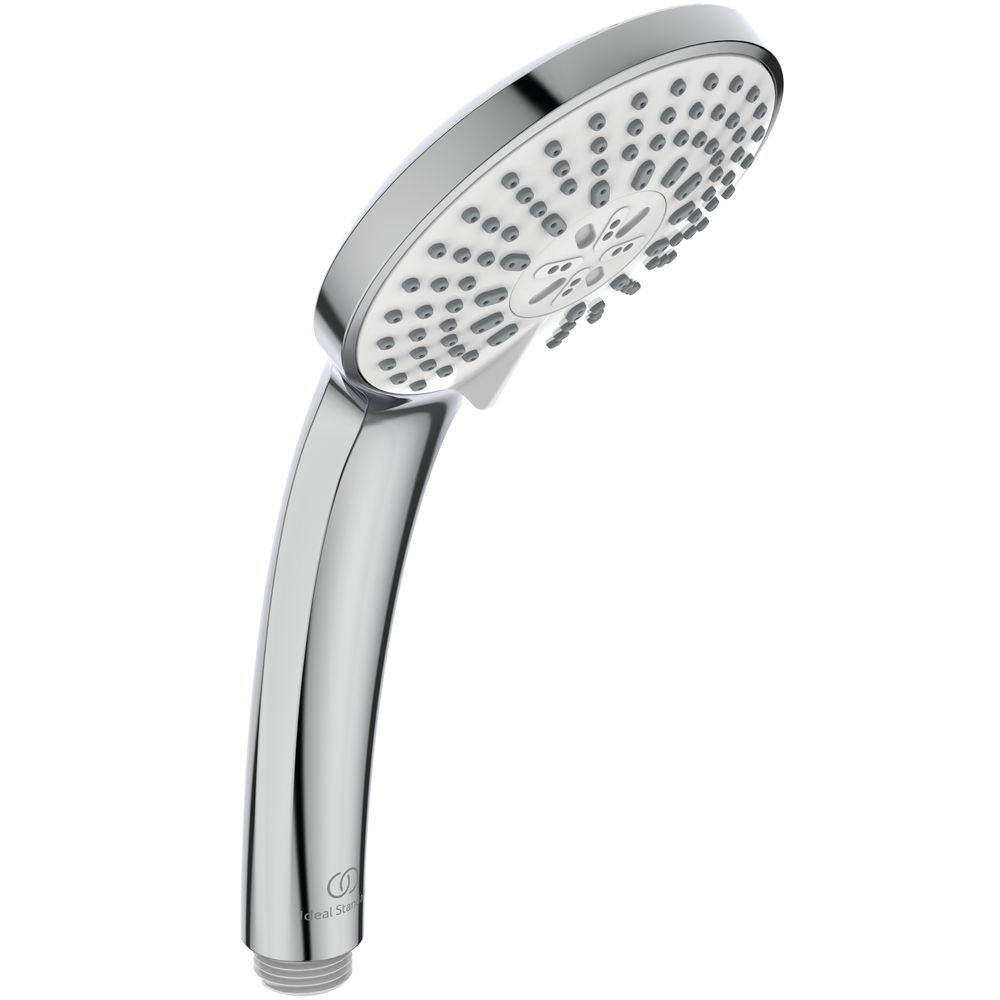 Pommeau de douche IDEALRAIN douchette ronde Ø 100 mm - 3 fonctions