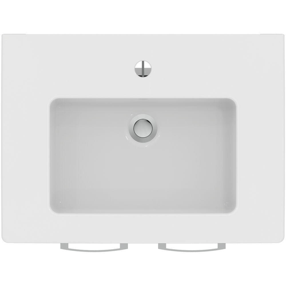 Lavabo-plan IDEALSTYLE - 60 x 45 cm - en grès fin - Plages de déposes