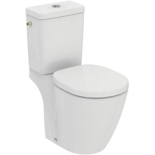Pack WC Connect cube sur pied - abattant recouvrant frein de chute - porcelaine vitrifiée - Ideal Standard