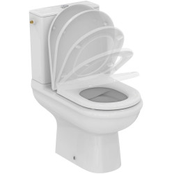 Pack WC sur pied Exacto en porcelaine vitrifiée blanc - Chasse à économie d'eau de marque Ideal Standard, référence: B6866300