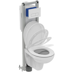 Pack WC bâti-spport - suspendu sans bride Tirso R0342AC RimLS blanc de marque Ideal Standard, référence: B6866500