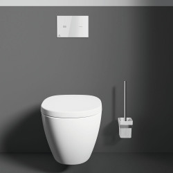 Porte-brosse et brosse WC mural - Chrome - Ideal Standard