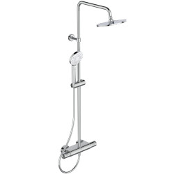 Colonne de douche Ceratherm T50 - avec tablette - ajustable - régulateur de débit de marque Ideal Standard, référence: B6872000