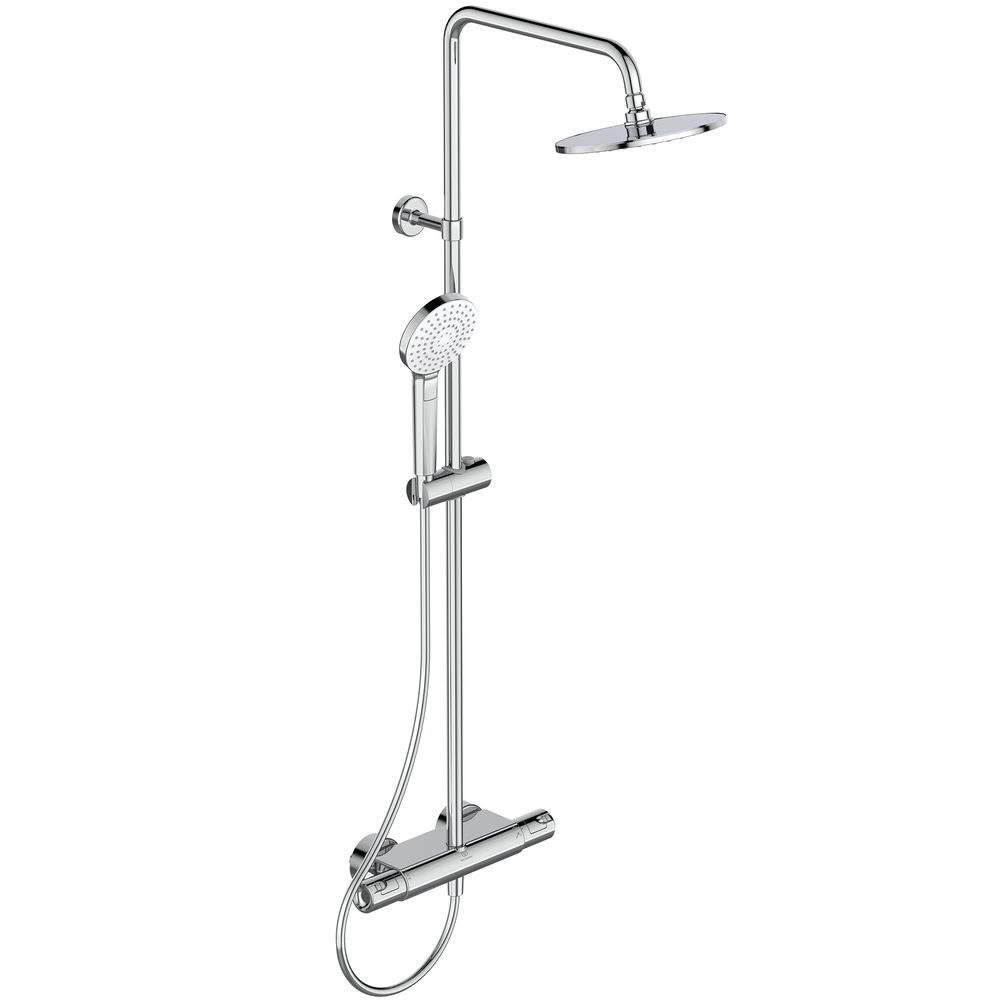 Colonne de douche Ceratherm T50 - avec tablette - ajustable - régulateur de débit