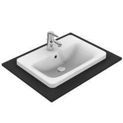 Vasque Connect rectangle à encastrer 58 x 42 cm - Porcelaine vitrifiée de marque Ideal Standard, référence: B6874900