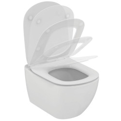 Pack WC suspendu Tesi AquaBlade - Abattant frein de chute ultra-fin - porcelaine vitrifiée - Ideal Standard