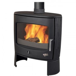 Poêle à bois Eclipse anthracite - fonte 8 kW de marque Godin, référence: B6879800