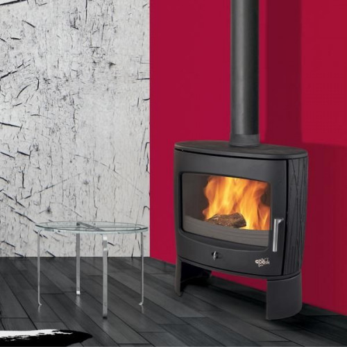 Poêle à bois Eclipse anthracite - fonte 8 kW - Godin