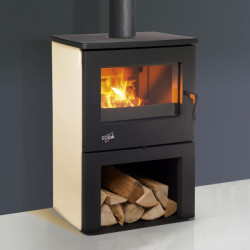 Poêle à bois Chinon anthracite - sable 8,5 kW de marque Godin, référence: B6880200