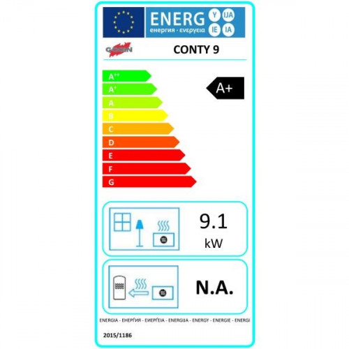 Poêle à granulés Conty9 - électronique 9,1 kW - Godin