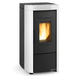 Poêle à granulés Moira Evo blanc- électronique 7 kW - Nordica extraflame