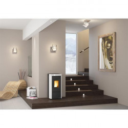 Poêle à granulés Moira Evo blanc- électronique 7 kW - Nordica extraflame