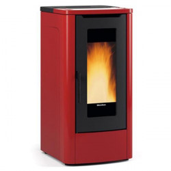 Poêle à granulés Teorema émaillé bordeaux - électronique 10 kW - Nordica extraflame