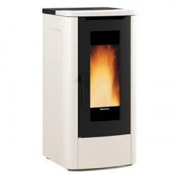 Poêle à granulés Teorema émaillé ivoire - électronique 10 kW de marque Nordica extraflame, référence: B6883300