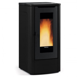 Poêle à granulés Teorema émaillé noir - électronique 10 kW de marque Nordica extraflame, référence: B6883400