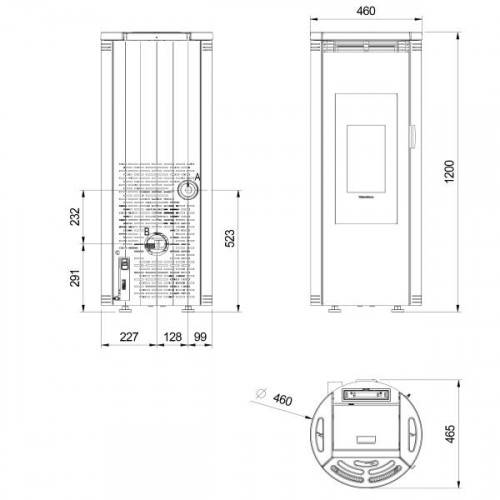 Poêle à granulés Amika blanc - électronique 8 kW - Nordica extraflame