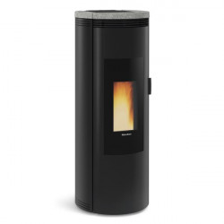 Poêle à granulés Amika acier et pierre - électronique 8 kW - Nordica extraflame